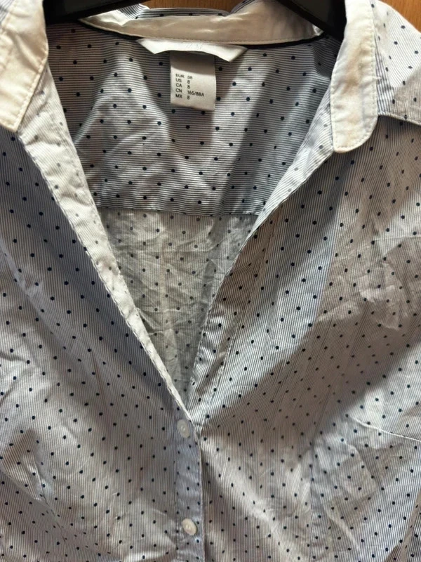 Camisa Estampada de Rayas y Topos - H&M (Talla 38) – photo 4